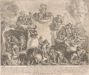 De Prima Macchina voor de Chinea van 1738: Allegorie van Koninklijke Voorzienigheid