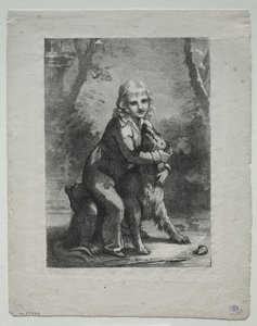Jongen met een Hond