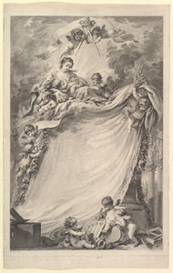 Diploma van Vrijmetselaars van Bordeaux door Pierre Philippe Choffard