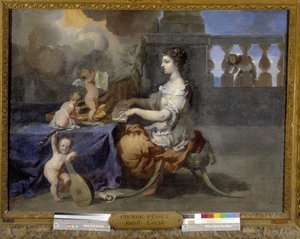 Sint Cecilia speelt klavecimbel om haar man tot het katholicisme te bekeren. Sint Cecilia is de patroonheilige van muzikanten