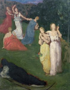 De dood en de meisjes door Pierre Puvis de Chavannes