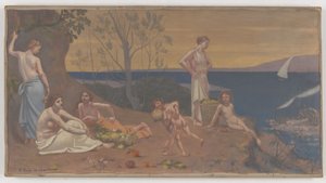 Lieflijk land door Pierre Puvis de Chavannes