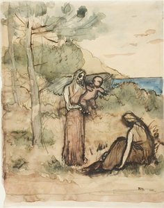 Vissersfamilie door Pierre Puvis de Chavannes
