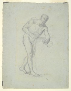 Naakte figuur met een fles door Pierre Puvis de Chavannes