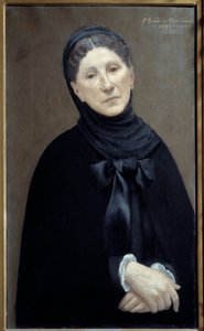 Portret van prinses Marie Cantacuzene, vrouw van de kunstenaar Schilderij door Pierre Puvis de Chavannes door Pierre Puvis de Chavannes