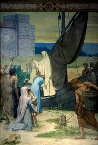 Sainte Genevieve voorziet Parijzenaars belegerd door het leger van Attila