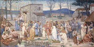 De kindertijd van Sint Genevieve, 1874 door Pierre Puvis de Chavannes