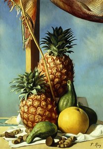 Stilleven met ananassen door Pierre Roy