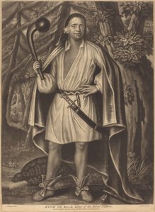 Etow oh Koam, koning van de Riviernatie door Pierre Simon II after John Verelst