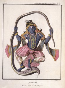 Krishna danst op de Kaliya-slang, uit 