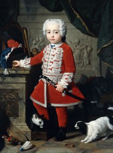 Portret van een Jonge Jongen in Hongaarse Kleding