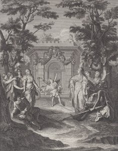 Plate 13: entree van Liefde en Rijkdom naar Gamache