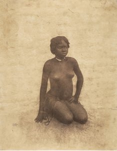 Jonge Nuba-vrouw door Pierre Tremaux
