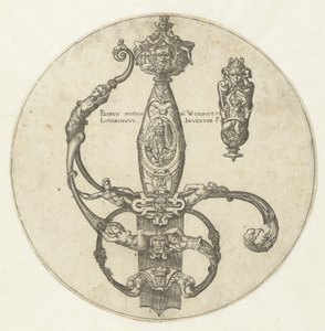 Ontwerp voor het gevest van een zwaard door Pierre Woeiriot (II)