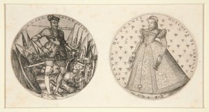 Karel III Hertog van Lotharingen & Claude van Frankrijk door Pierre Woeiriot