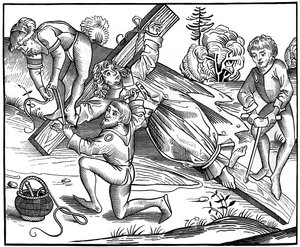 De baby Richard van Pontoise gekruisigd door Joden, 1493, 1849