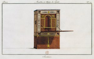 Schrijftafel, plaat 101, illustratie uit Collection de meubles et objects de gout
