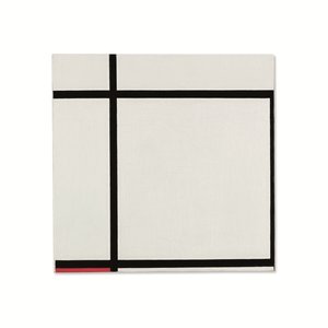 Compositie II, met rood door Piet Mondrian