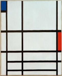 Compositie in Rood, Blauw en Wit: II door Piet Mondrian