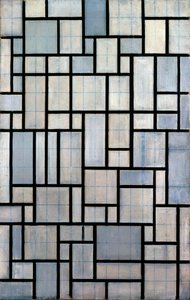 Compositie met Raster 2, 1915 door Piet Mondrian