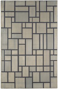 Compositie met raster 2 door Piet Mondrian