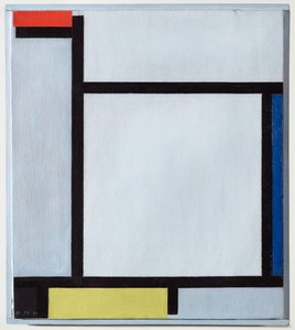 Compositie met rood, blauw, zwart, geel en grijs, 1921