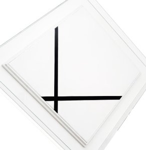 Lozenge compositie met twee lijnen