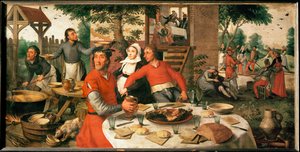 Boerenfeest ... (olieverf op eikenhout) door Pieter (1507/08-75) Aertsen