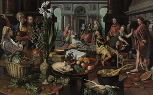 Christus in het huis van Maria en Martha door Pieter Aertsen