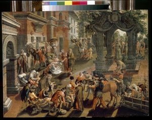 De apostelen Petrus en Johannes. Schilderij van Pieter Aertsen (1508-1575)