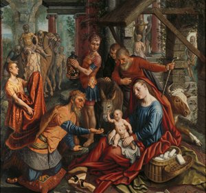 De aanbidding der wijzen door Pieter Aertsen