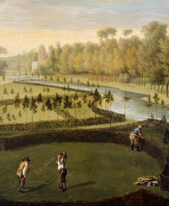 De Tuinen van Chiswick House vanuit het Westen (detail) door Pieter Andreas Rysbrack