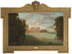 Gezicht op Tottenham Park, Wiltshire (olieverf op doek)