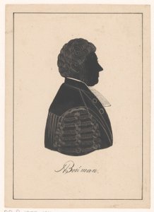 Silhouetportret van Herman Bouman door Pieter Barbiers (IV) (possibly)