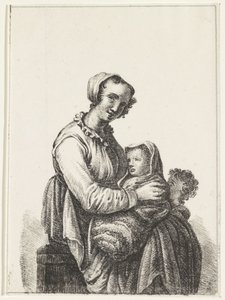 Moeder met baby en kleuter