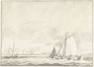 Zeegezicht door Pieter Blaauw