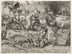 De zeven hoofdzonden: Woede door Pieter Bruegel the Elder
