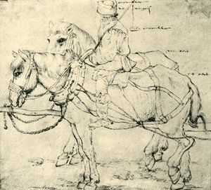 Ruiter en twee paarden, 1559-1563 door Pieter Bruegel the Elder