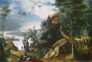 Verleiding van St. Antonius, c.1550-75 door Pieter Bruegel the Elder