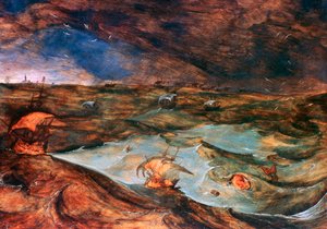 De storm, 1569 door Pieter Bruegel the Elder