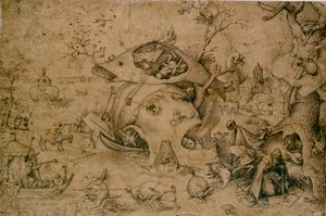 De Verleiding van Sint Antonius, 16e eeuw door Pieter Bruegel the Elder