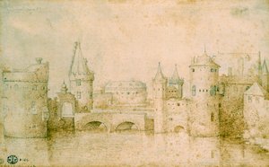Uitzicht op de oude vestingwerken van Amsterdam, Nederland door Pieter Bruegel the Elder