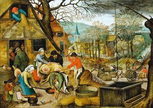 De vier seizoenen: Herfst door Pieter Brueghel the Younger