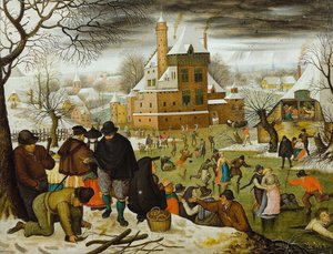 De Vier Seizoenen: Winter, tweede helft van de 16e eeuw door Pieter Brueghel the Younger