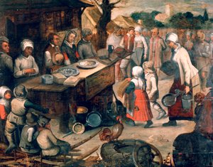 De Geschenkoverhandiging, c1584-1638 door Pieter Brueghel the Younger