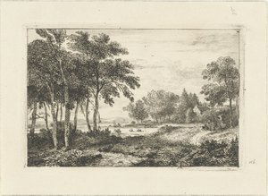 Landschap met ruiter