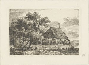 Landschap met watermolen Waterlandschappen door Pieter Casper Christ