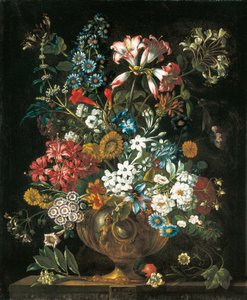 Oktober, uit De Twaalf Maanden van Bloemen, een bloemenkalender van stillevens