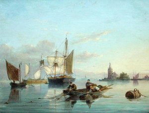 Op het eiland Texel, Nederland door Pieter Christiaan Cornelis Dommelshuizen