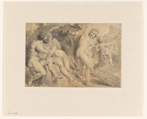 Ixion omhelsd door Zeus en Hera door Pieter Claesz. Soutman (rejected attribution)